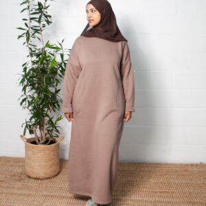 MOCHA FLEECE DRESS