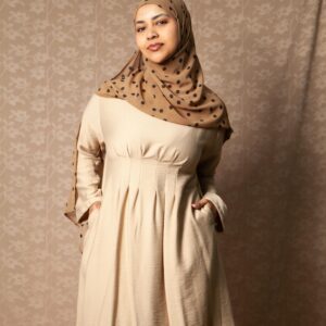 Beige Pleat Top and Pants
