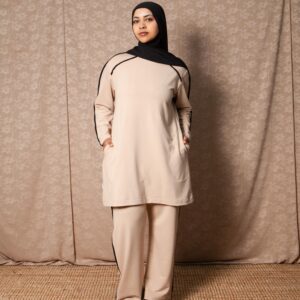 Beige Track Top and Pants